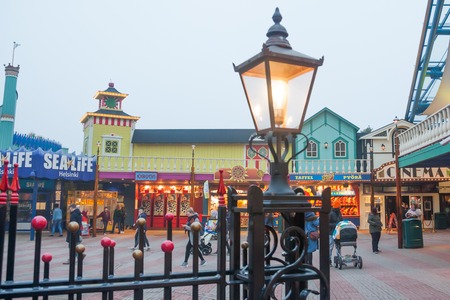 HELSINKI, FINLAND - OCTOBER 12, 2018: Amusement Park Linnanmaki in Helsinki, Finland.のeditorial素材