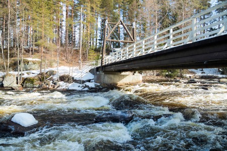 Dam and threshold on the river Jokelanjoki, Kouvola, Finland