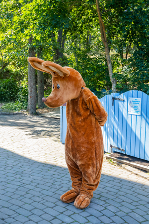 Naantali, Finland - 28 June, 2019: Sniff in park Moominworld at sunny summer day.のeditorial素材