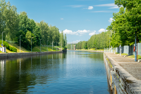 Lappeenranta, Finland - June 20, 2019: The Saimaa Canal at summer.のeditorial素材