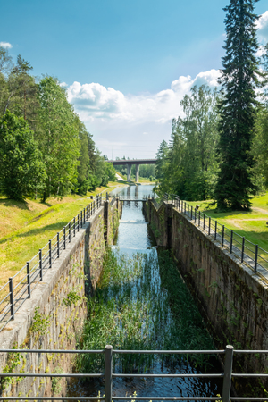 Lappeenranta, Finland - June 20, 2019: The Saimaa Canal at summer.のeditorial素材