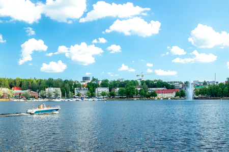 Lappeenranta, Finland - June 20, 2019: Lappeenranta port with yachts and boats on a sunny summer dayのeditorial素材