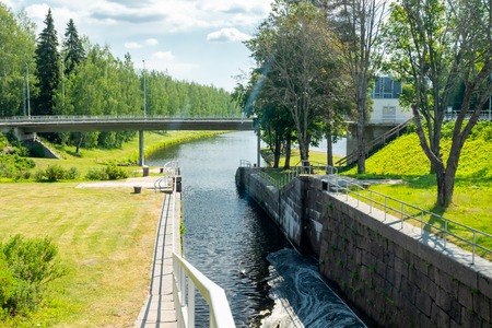 Lappeenranta, Finland - June 20, 2019: The Saimaa Canal at summer.のeditorial素材