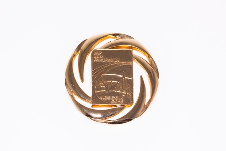 Kouvola Finland - 26 March 2017: Moscow 2013 Athletics World Championships Participation medal obverse.のeditorial素材