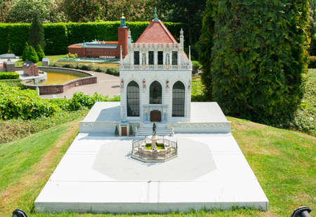BRUSSELS, BELGIUM - 13 MAY 2016: Miniatures at the park Mini-Europe - reproductions of monuments in the European Union at a scale of 1:25. Gdansk, Poland.のeditorial素材