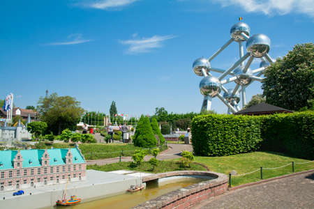 BRUSSELS, BELGIUM - 13 MAY 2016: Miniatures at the park Mini-Europe - reproductions of monuments in the European Union at a scale of 1:25. Copenhagen, Denmark.のeditorial素材
