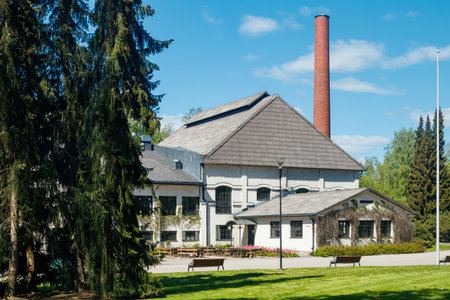 Riihimaki, Finland, 29 May 2021: The building of Finnish Glass museumのeditorial素材