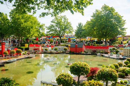 Billund, Denmark - 16 June 2023: Amusement park of Legoland in Denmark.のeditorial素材