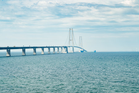The great belt bridge, Storebelt in Denmark, connecting Zealand with Funen.