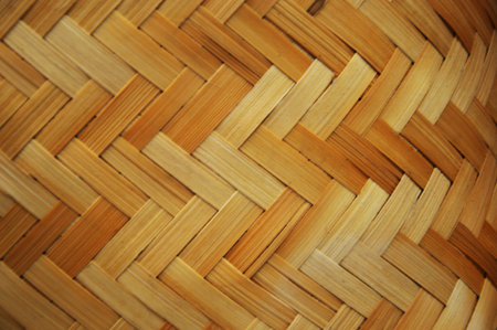 Weave texture pattern of beige brown basket, furniture. Abstract background.