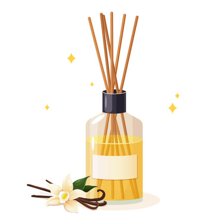 Aromatic diffusers with scented oil for relaxation and meditationのイラスト素材