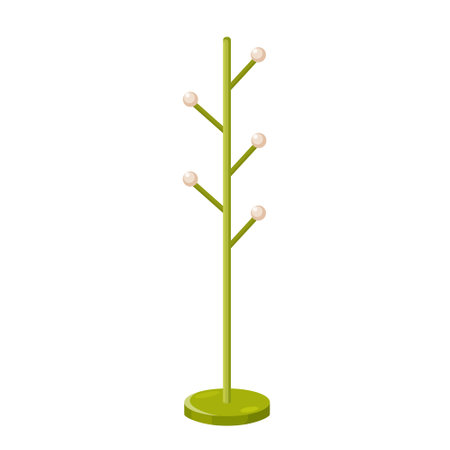 Clothes hanging for interior design on white backgroundのイラスト素材