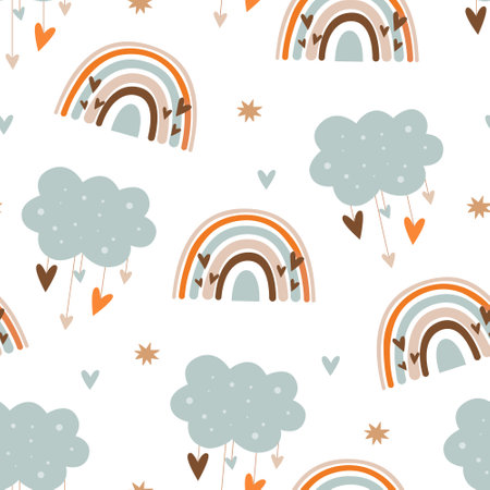 Vector babies seamless patternのイラスト素材