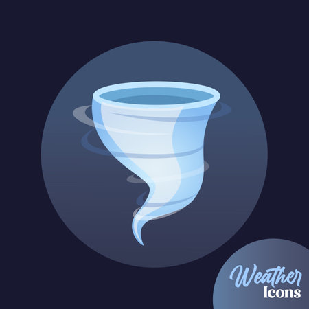 Vector weather icon with tornado for mobile apps, websites, weather forecast, etc.のイラスト素材