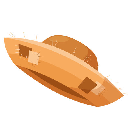 Farmer wear cap isolated on white background.のイラスト素材