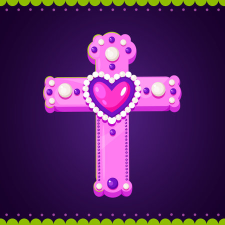 Glamor decorative cross.Vector illustrationのイラスト素材