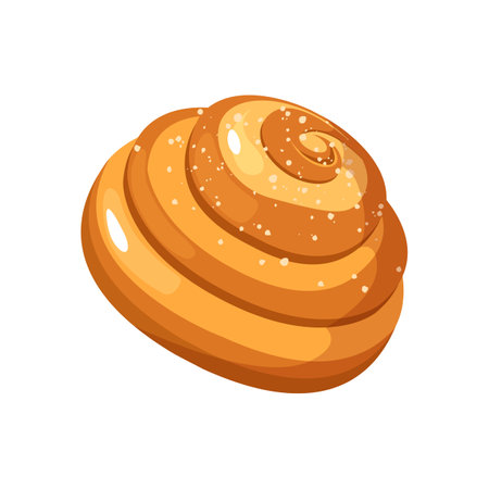 Yummy sweet bun isolated on a white background.のイラスト素材