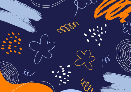 Hand drawn abstract doodle painting background.