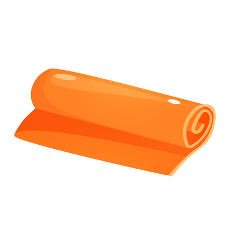 Vector illustration of Fitness Mat isolated on white background. Fitness trainingsのイラスト素材