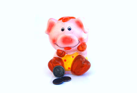 Piggy Bank Concept  isolated on the white background
