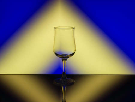 Wine Glass Refraction Patternの写真素材