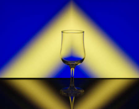 Wine Glass Refraction Patternの写真素材