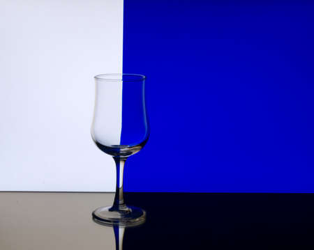 Wine Glass Refraction Patternの写真素材