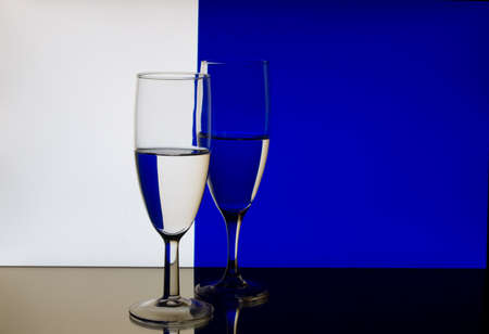 Wine Glass Refraction Patternの写真素材