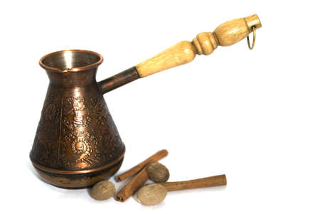 Turkish coffee isolated on the white backgroundの写真素材