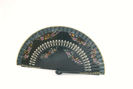 A beautiful hand-painted fan from Spainの写真素材