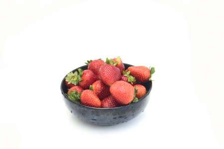 The strawberry isolated on a white backgroundの写真素材