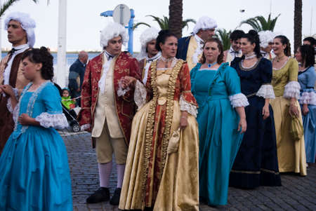VILA REAL SANTO ANTONIO, PORTUGAL-MAY 13.Historical and ethnographic procession in Vila Real Santo Antonio, 13 may 2010,Portugalのeditorial素材