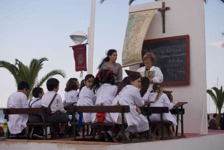 VILA REAL SANTO ANTONIO, PORTUGAL-MAY 13.Historical and ethnographic procession in Vila Real Santo Antonio, 13 may 2010,Portugalのeditorial素材