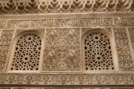 Islamic art in  Alhambra, Granada, Spainのeditorial素材