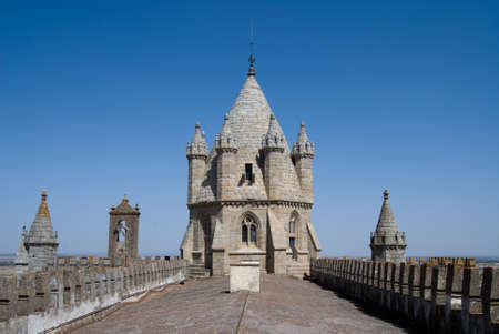 View of Cathedral of Sao Francisco , Evora, Portugal