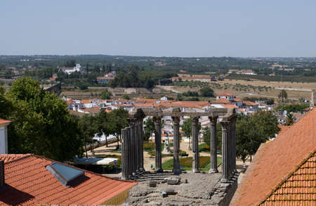 View of Cathedral of Sao Francisco , Evora, Portugal
