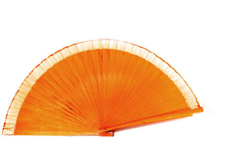 Orange Spain fan isolatedの写真素材