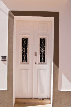 Door of a traditional house - Algarve , Portugalの写真素材