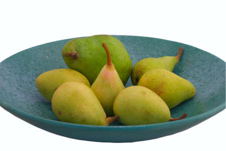 The pears isolated on whiteの写真素材