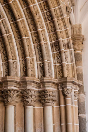 Church facade  in Evora, Portugalのeditorial素材