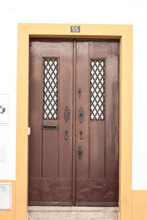 The door in Evora, Portugalのeditorial素材