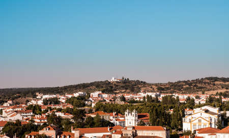 Looking over typical houses in Montemor, Alentejo, Portugalのeditorial素材