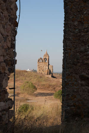 The ruins of old portuguese city Montemor, sec.15-17のeditorial素材