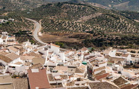 Olvera is a white village (pueblo blanco) in Cadiz province, Andalucia, Spain.の写真素材