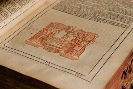 Pages of the old bibleのeditorial素材