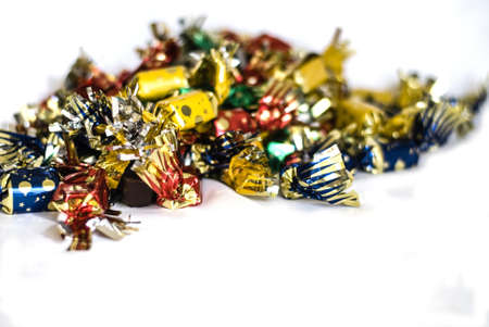 Chocolate Candy isolated on white backgroundの写真素材