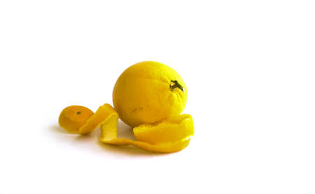 oranges on the white backgroundの写真素材