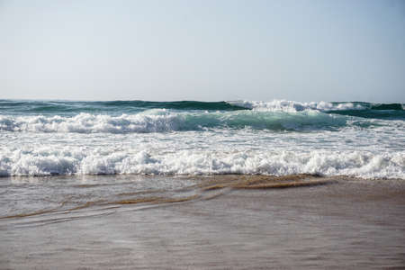 The coast of the Atlantic ocean in Portugal. Algarveの写真素材