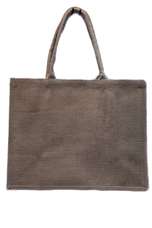 Tote Reusable bag for Groceries and Shopping isolated on White Background. Eco friendly canvas shopping bag on white background. Natural eco tote bag. Empty fabric shopping bagの写真素材