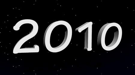 White 2010 in the nightの写真素材